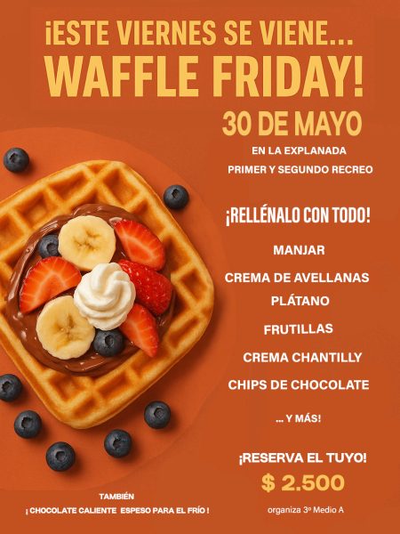 afiche wafles 30 de mayo